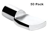 Fifty (50) 1/4" Polished Nickel Spoon Shelf Peg Pin Supports