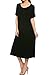 82 Days Women'S Rayon Span Rear Pleat Detail Mid Long Dress - Solid