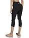 ODODOS Women’s High Waisted Tummy Control Yoga Capris, 19″ Inseam Leggings with Inner Pockets,Black,X-Largethumb 3