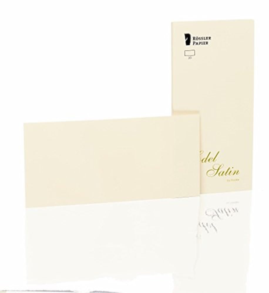 Rössler 2051838004 DL Edel Satin Card - Ivory (Pack of 20)