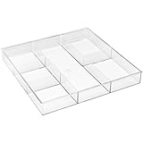 Organizador de cajones transparentes de 6 secciones Whitmor