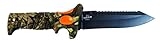 Bubba  6 Inch Scout Knife with Mossy Oak Break-Up Country Camo, Full Tang High-Carbon Stainless Steel Non-Stick Blade, Lanyard Hole and Synthetic Sheath for Hunting, Camping and Fishing