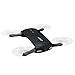Hobbylane Self-timer Foldable Drone with Camera, Altitude Hold Smartphone Mobile WiFi Remote Control FPV Selfies Quadcopter, Pocket Drone with 0.3MP Camera Headless Mode Led Night Lights (Black)
