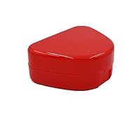 CHTH Denture Protecting Bath Storage Case Container and Dental False Teeth Case Box with Kinds of Colors (red)