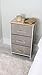 East Loft Nightstand Dresser Storage Organizer for Closet, Nursery, Bathroom, Laundry or Bedroom 3 Fabric Drawers, Solid Wood Top, Durable Steel Frame (Tan)