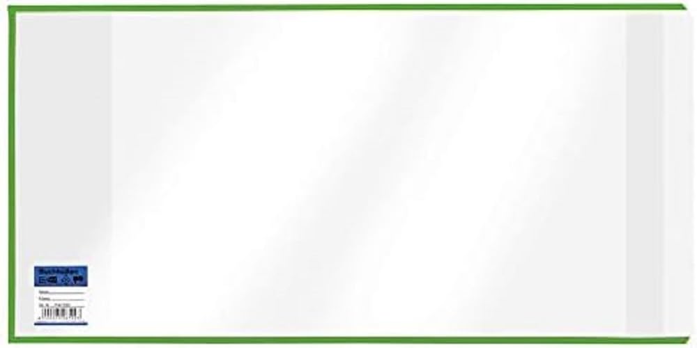 Veloflex 1540265 Book Cover Protector, Plastic Book Covers Jackets for School, 265 x 540 mm Polypropylene with Flap, Pack of 10 Transparent