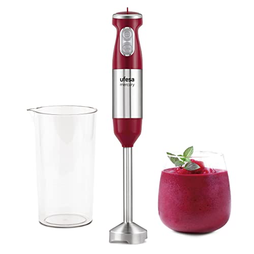 BP3500 Mercury Mixeur Plongeant Multifonction, 1000W, Fonction Turbo, 4 Lames, Ergonomique et Anti-Éclaboussures, Verre Doseur Inclus