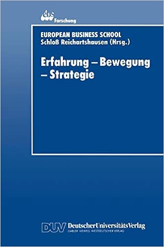 Erfahrung Bewegung Strategie Ebs Forschung Schriftenreihe Der Tistler Kachel Agnes Amazon De Bucher