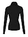 makeitmint Women's Comfy Zip Up Stretchy Work Out Track Jacket w/ Back Pocket SMALL YJZ0002_02BLACK