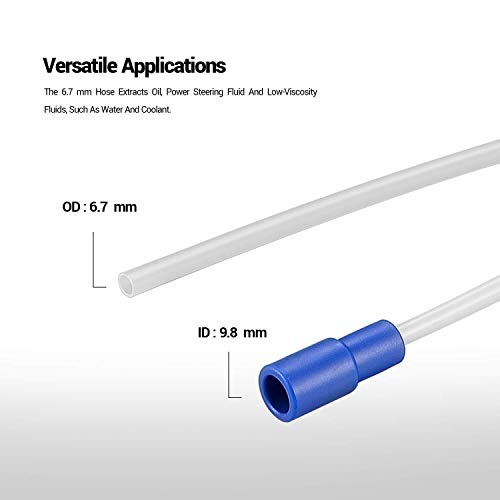 EWK 5.3 x 6.7 mm Hose for Pneumatic 6.5 & 15 Liter Oil Changer Vacuum Fluid Extractor Pump 1m - Thumbnail 4
