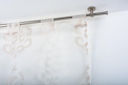 Curtain rod: Ø 0.8 inch without rings, lenght 54.6 inch, satin steel finish – complete