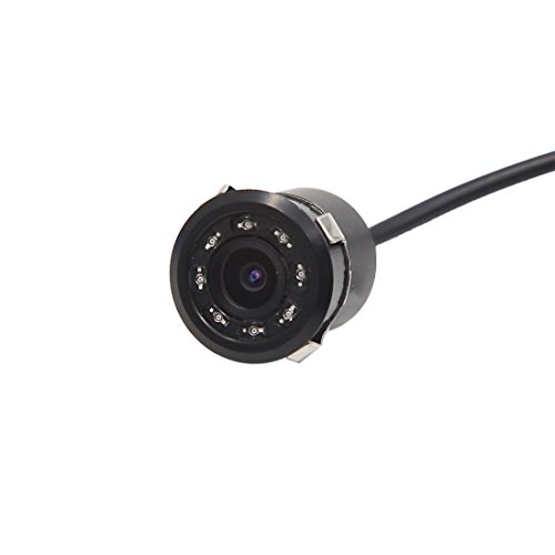 A ABSOPRO Waterproof Guideline Backup Camera 18.5mm Hole 170 Degree Viewing Angle CMOS Car Rear View Reverse Parking Cam Reversing Assistance System w 8 LED Night Vision Distance Scale Line