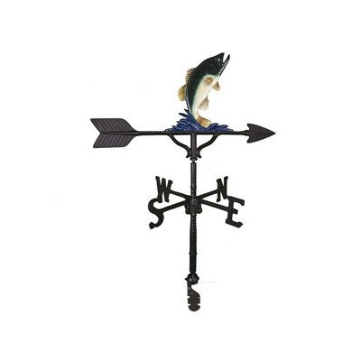 Montague Metal Products 32-Inch Weathervane with Color Bass Ornament