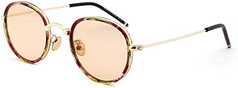 MALO Computer Digital Screen Eye Protection Glasses Anti-glare Anti-UV Eye Fatigue Relief Blue Light Blocking Vintage Eyeglasses Tan Tinted Lenses with No Power(Small Round Frame,Women)