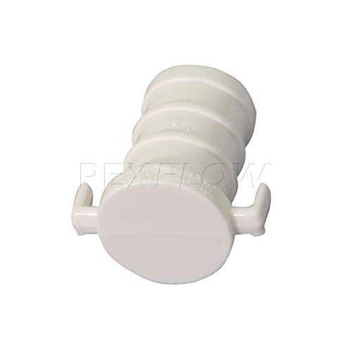 PEXFLOW PPPL0034-5 Plastic PEX Poly Alloy Plug End Cap Barb Pipe Fitting 3/4 Inch Pack of 5, 3/4, White - Thumbnail 3