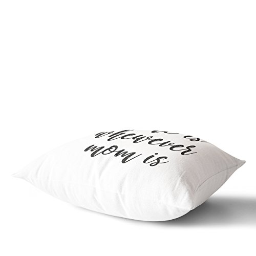 image for Anna Flora | Home Is Wherever Mom Is Pillow Cover| Home Décor | Beddi