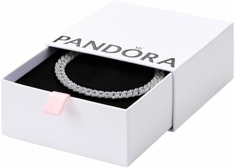 Amazon.com: PANDORA Sparkling Tennis Bracelet - Sterling Silver