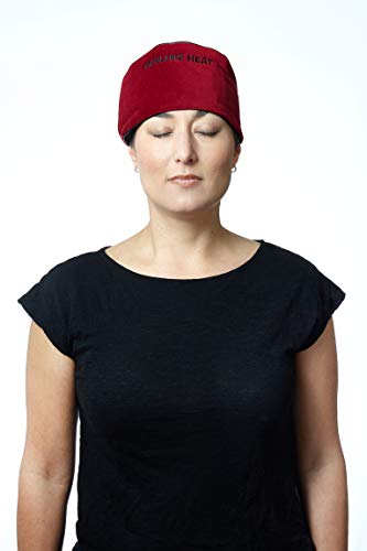 DreamTime Healing Heat Migraine Wrap, Black/Red, Eye Mask Travel Pillow for Migraine Relief, Headache Relief and Stress Relief, Soothing Eye Mask for Wellness and Relaxation