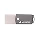 Verbatim Dual USB C Micro Thumb Drive USB 3.0 Flash Drive 32GB for New MacBook,Nokia N1,Google Chromebook Pixel 2015 and other USB-C Enabled Devices(Grey)