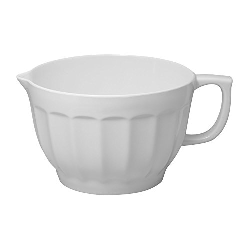 Gourmet Art 4-Piece Latte Heavyweight and Durable Melamine Prep and Serve Mixing Bowl Set, White, Home Essentials Cooking and Baking Tools, for Dry and Liquid Ingredients, Kitchen and Everyday Use
