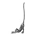 Yoga Cat Decorative Paper Towel Holder or Toilet Paper Holder by Comfify - Adorable Downward Dog Pose Kitty- Cast Iron Paper Towel Stand - Antiqued Cast Iron White Color - 19