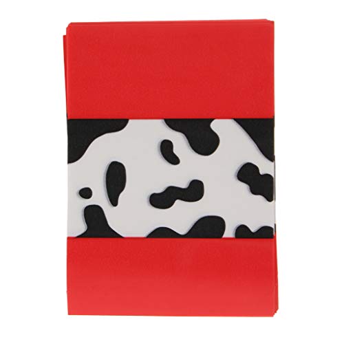Fenteer (1000pcs) Black Dairy Cattle Pattern Waterproof Wax Paper Food Candies Gifts Wrapping - Red, 9x12.5 cm