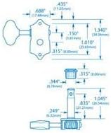 Grover V97-18N Vertical Mechanics Head, Nickel - Image 5