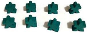 8 Turquoise Carcassonne Meeples (original 16mm) Replacement Pieces