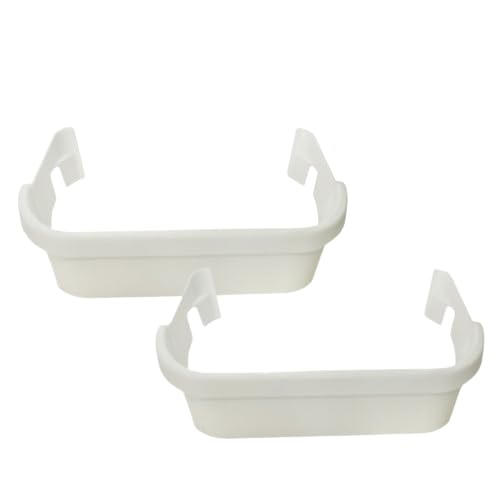 Photo 1 of BESTPROS 240351601 White Freezer Door Bin Side Shelf Replacement for Frigidaire Electrolux Side by Side Refrigerator 2 PACK