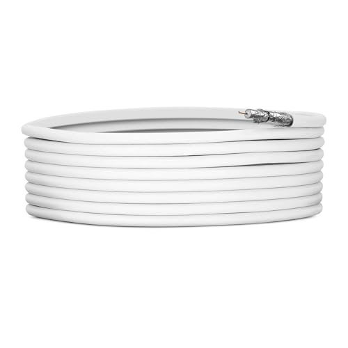 TechniSat 50 m TK Basic SAT Koaxialkabel – 110dB, 4-fach geschirmt, 5–3000 MHz, PVC-Mantel, Stahl/Kupfer Innenleiter, Premium Antennenkabel für Satellit, DVB-S2, DVB-C, BK & HDTV, 4K