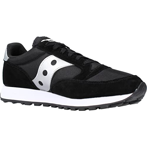 Saucony unisex adult Jazz 81 Sneaker, Black/Silver, 7 Women 5.5 Men US