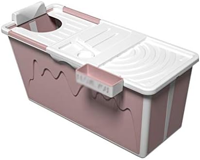 バスタブ 青い折り畳み可能な浴槽 携帯型成人浴槽 盖と安全手すり付き独立 バスタブ 青い折り畳み可能な浴槽 携帯型成人浴槽 盖と安全手すり付き独立