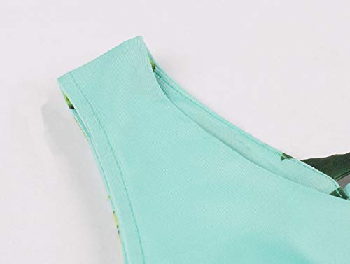 Women Vintage Printing Avocado Sleeveless Camisole Casual Party Dress Toponly - Thumbnail 2