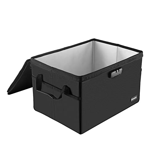Hodufy Large Fireproof File Box (2000℉) With Lock, Waterproof Document Storage, Collapsible for Hanging Letter/Legal Folder (409 x 322 x 270mm)