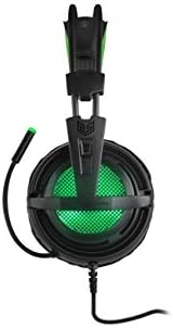 XonarX6 - Casque avec Microphone (Console de Jeu Vidéo + PC/Jeux Vidéo, Binaural, USB, Bandeau, Noir, Vert, Vert, Simili Cuir), Noir/Vert