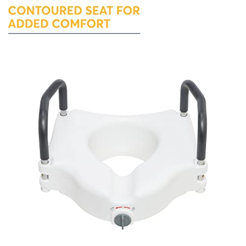 Drive Medical RTL12027RA 2in1 Raised Toilet Seat with Removable