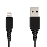 AmazonBasics Lightning to USB A Cable, MFi Certified iPhone Charger, Black, 4 Inch