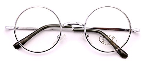 Ben Silver Eyeglass Frames - Casual Fashion Small Round Circle Clear