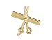 MD® Barber Shear & Comb Lapel Pin, Gold