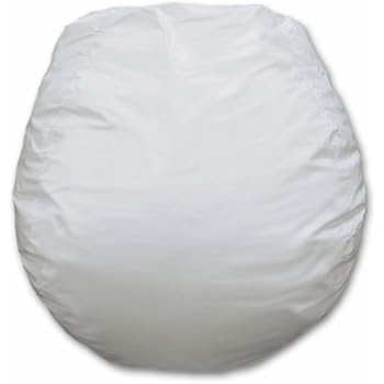 Amazon.com: Jumbo Vinyl Bean Bag Chair in White: Kitchen ...