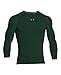 Under Armour Men's HeatGear Armour Compression Long Sleeve T-Shirt , Forest Green (301)/White , Large