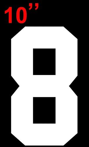TeeWinTwo Pieces (Style A) 10" Tall,Sports T-Shirt Jersey Football Baseball Single Number,Iron On,Heat Transfer,Team,t-Shirt