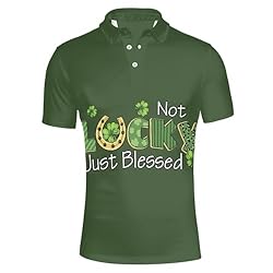 HUGS IDEA Lucky Print Golf Shirt St. Patrick's