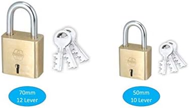 Harrison HLC-018 Brass Square Padlock (Silver, 2-Pieces)