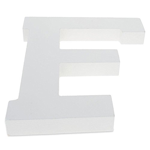 6" Classic Font White Color Wooden Letter F