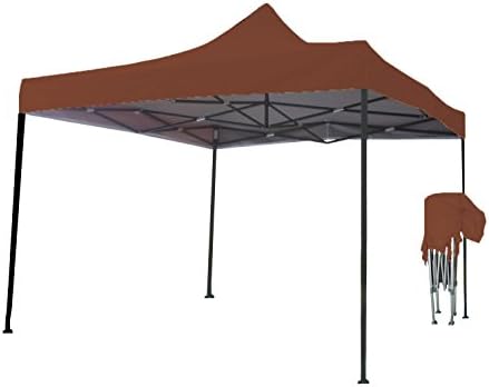 Just Relax Folding Gazebo Canopy, 10x10 Feet (Brown)