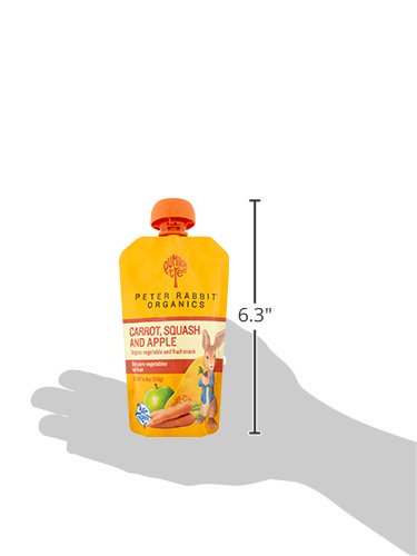 PUMPKIN TREE PETER RABBIT ORGANICS APPLE, CARROT AND SQUASH PUREE, 4.4 OUNCE (PACK OF 10)