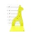 Daiso Kids Fun Giraffe Non-Skid Metal Bookends 6 5/8 x 3 15/16 Yellow (Set of 2)