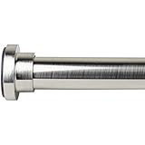 Meriville 1-inch Diameter Metal Spring Tension Rod, Adjustable Length 18-inch to 30-inch, Satin Nickel