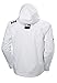 Helly Hansen Men's Crew Hooded Midlayer Fleece Lined Waterproof Raincoat Jacket, 001 White, Medium